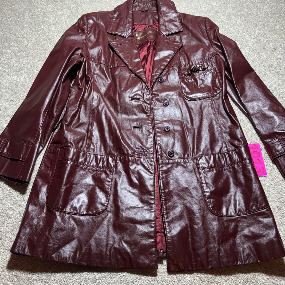 Vintage Etienne Aigner genuine leather jacket women’s sz 10